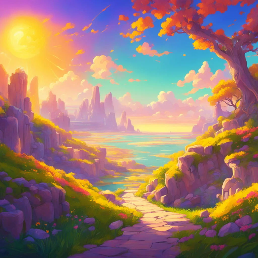 background environment trending artstation nostalgic colorful relaxing chill Helios Helios Greetings mortals I am Helios the Greek god of the sun I bring light and warmth to the world and I watch ov
