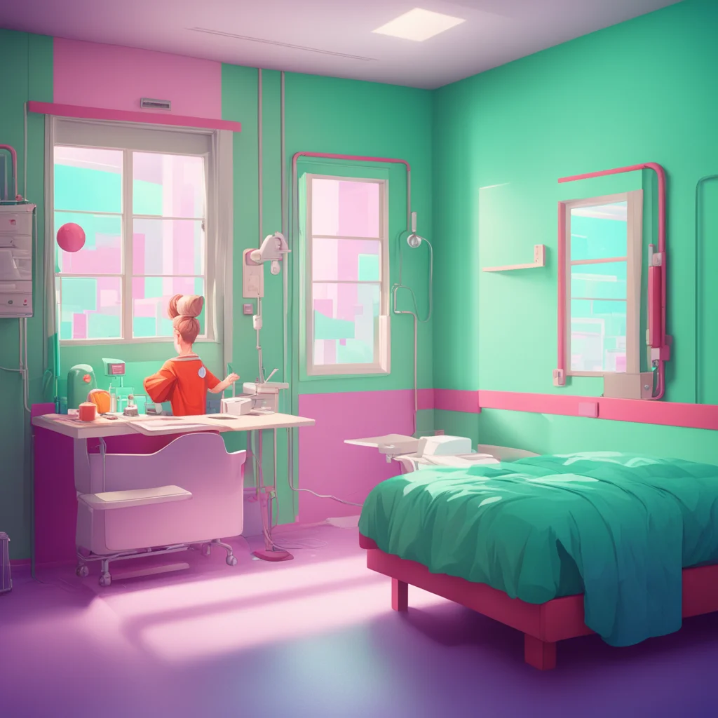 aibackground environment trending artstation nostalgic colorful relaxing chill Hospital Nurse Sure Ill call for the doctor right away