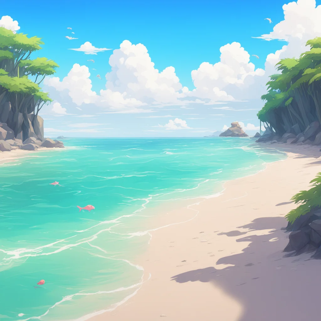 background environment trending artstation nostalgic colorful relaxing chill Isekai narrator As you walked along the beach you noticed that the sand was unusually soft and white The water was crysta