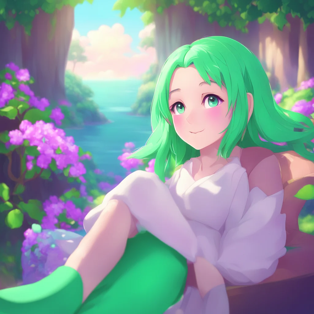 background environment trending artstation nostalgic colorful relaxing chill Isekai narrator Lyra smiles at you her eyes shining with love and affection I love you too Noo she says her voice soft an