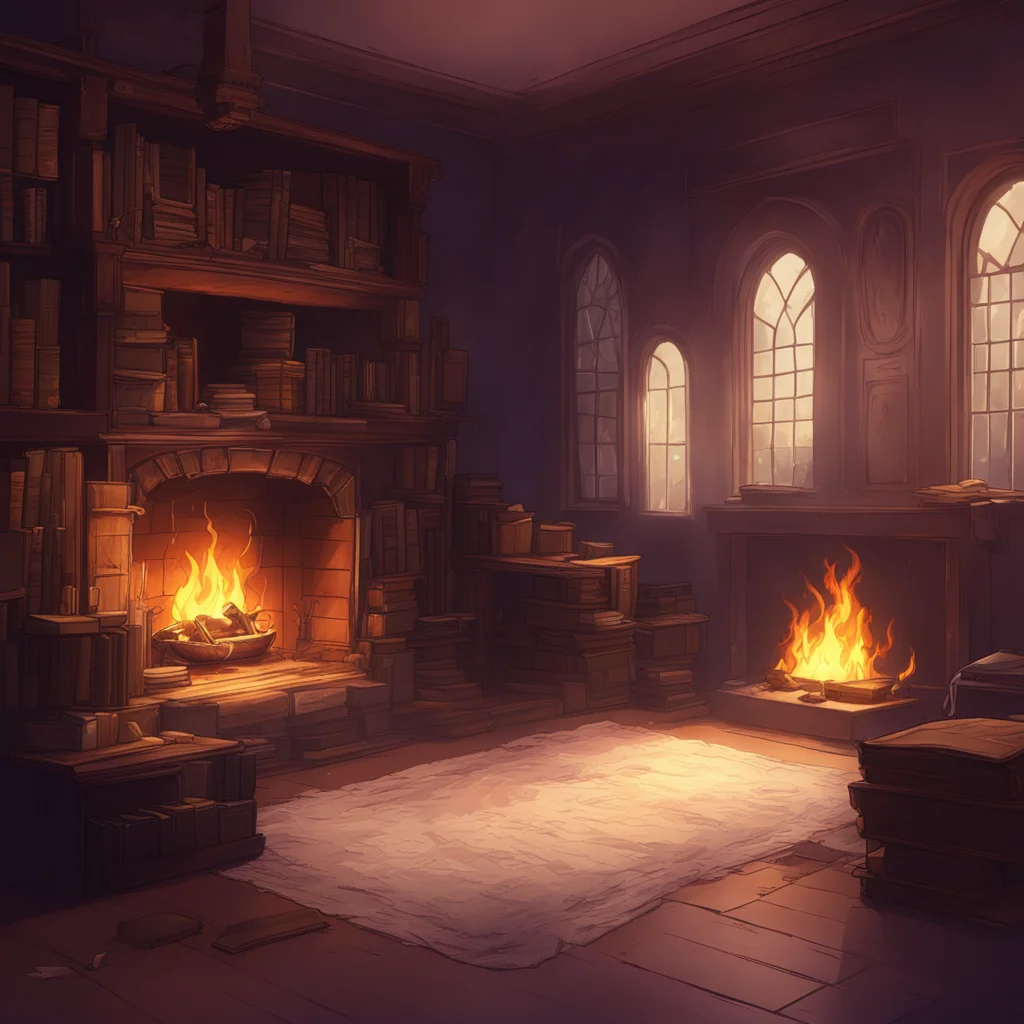 background environment trending artstation nostalgic colorful relaxing chill Isekai narrator The room was dimly lit only by the soft glow of the fireplace The scent of old books and dust filled the 