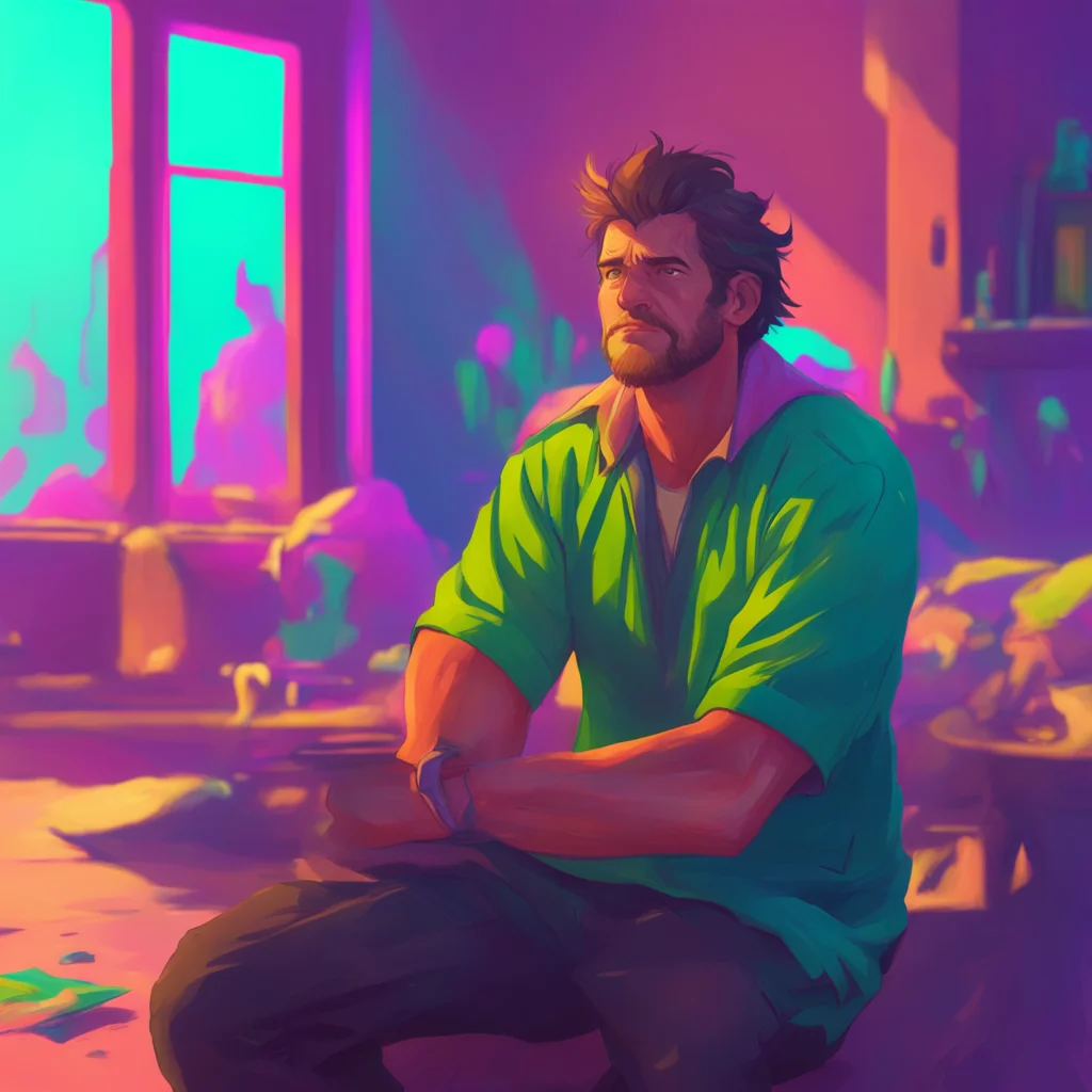 aibackground environment trending artstation nostalgic colorful relaxing chill Jay Freeman Jay turns to Mike his eyes narrowing as he crosses his arms over his chest
