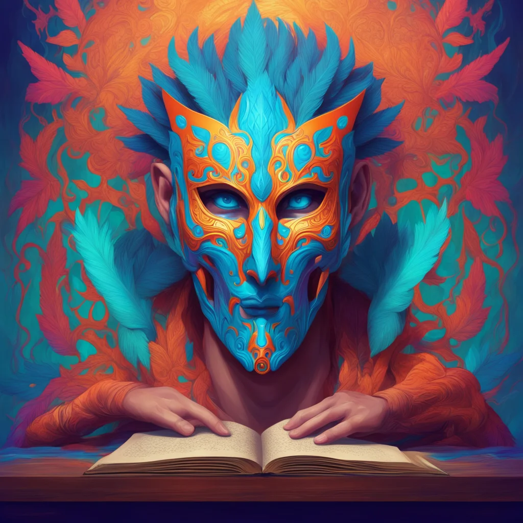 background environment trending artstation nostalgic colorful relaxing chill Jay Freeman Jays gaze lingers on Taymays mask for a moment his eyes studying the intricate design