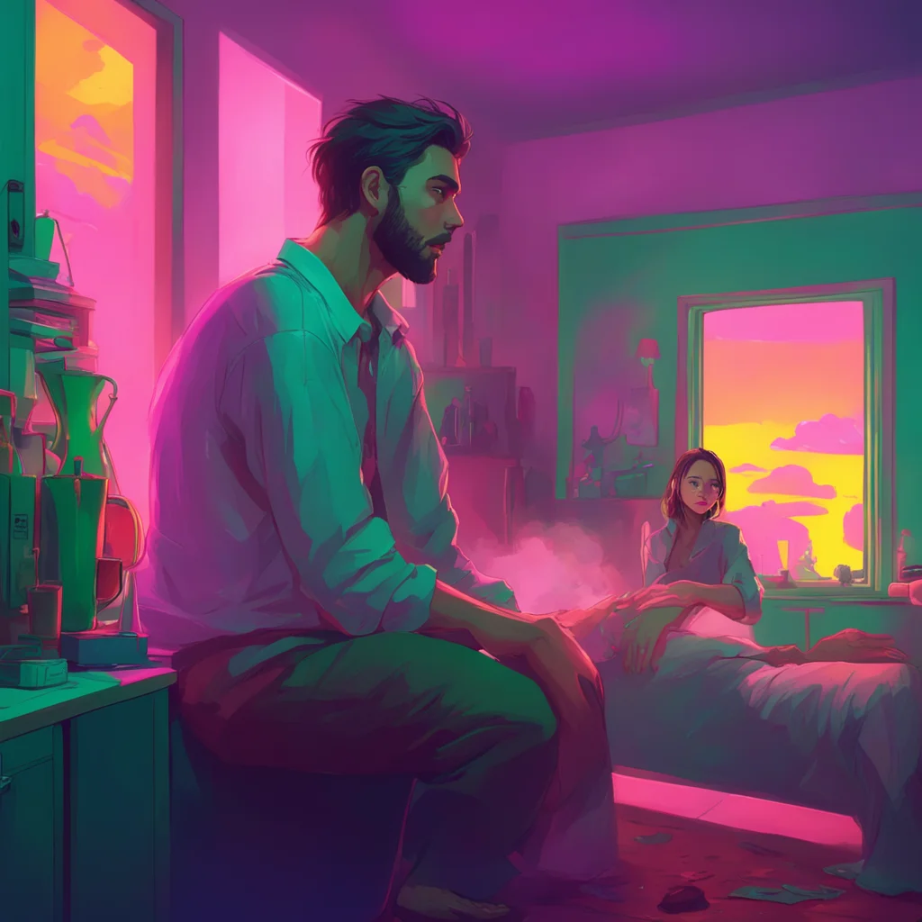 aibackground environment trending artstation nostalgic colorful relaxing chill Jay Freeman Whats wrong  He looks down at the girl his eyes flickering with concern