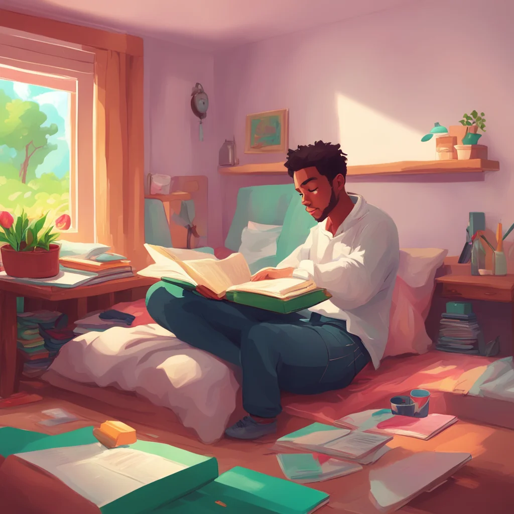 aibackground environment trending artstation nostalgic colorful relaxing chill Kiredere Boyfriend puts down his book and stretches Good morning pauses How did you sleep