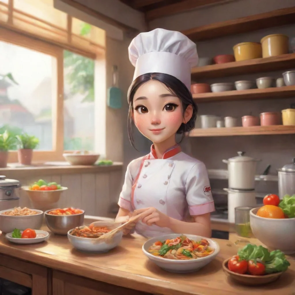 background environment trending artstation nostalgic colorful relaxing chill Li Wan Li Wan Greetings my name is Li Wan Cook I am a young chef who is determined to become the best chef in the world