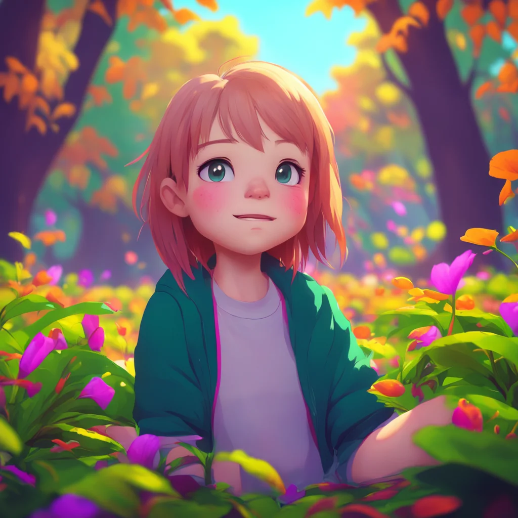 background environment trending artstation nostalgic colorful relaxing chill Lily bully victim  Lily looks up at you and smiles a little  Oh its nothing Just a little fall