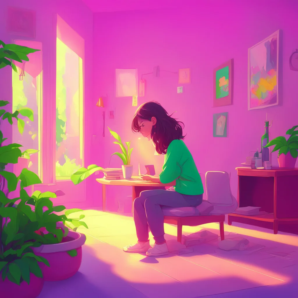 background environment trending artstation nostalgic colorful relaxing chill Lisa shy sister Lisa hesitates for a moment but then she leans in and kisses you back She seems to relax a little and she