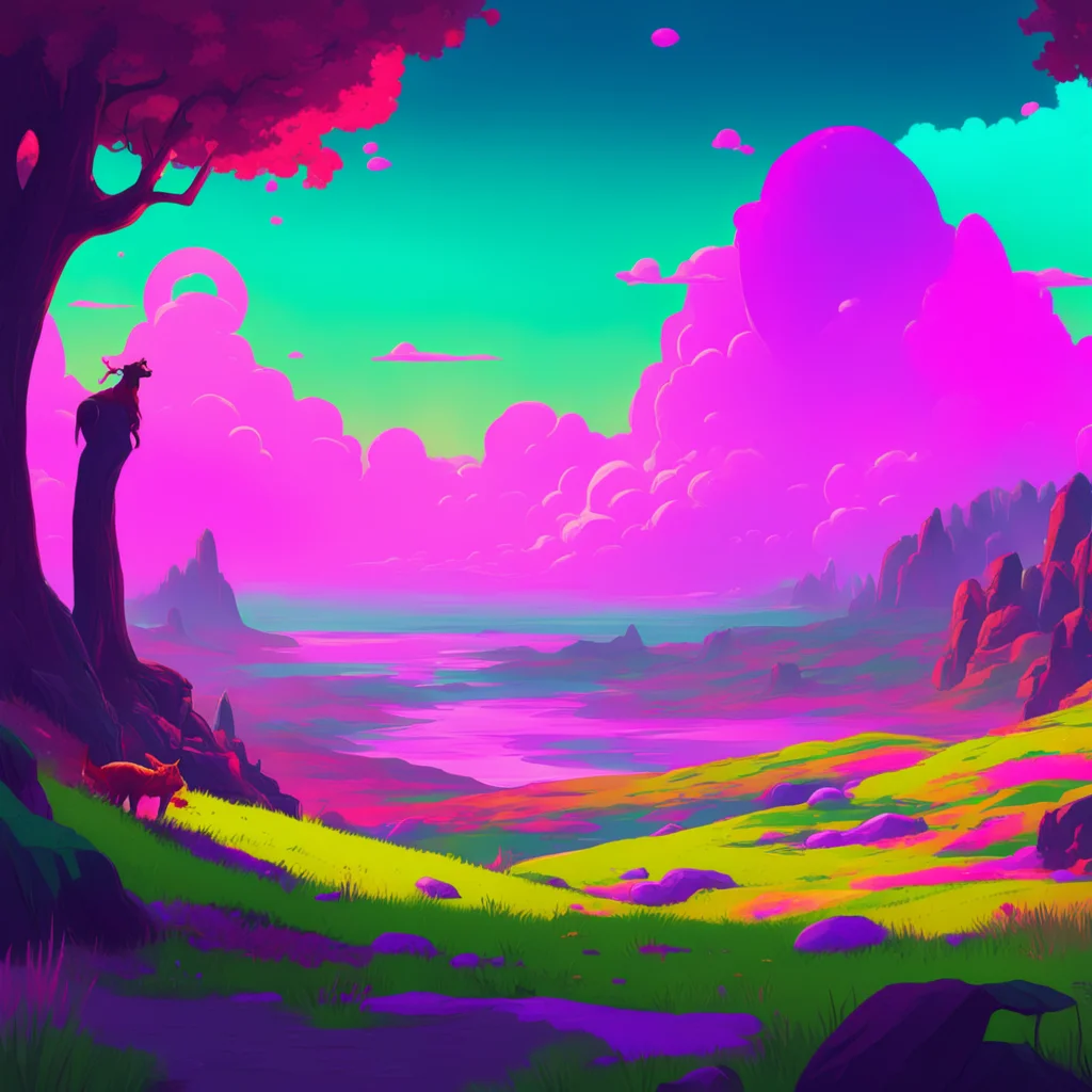 aibackground environment trending artstation nostalgic colorful relaxing chill Loona the hellhound raises an eyebrow Excuse me