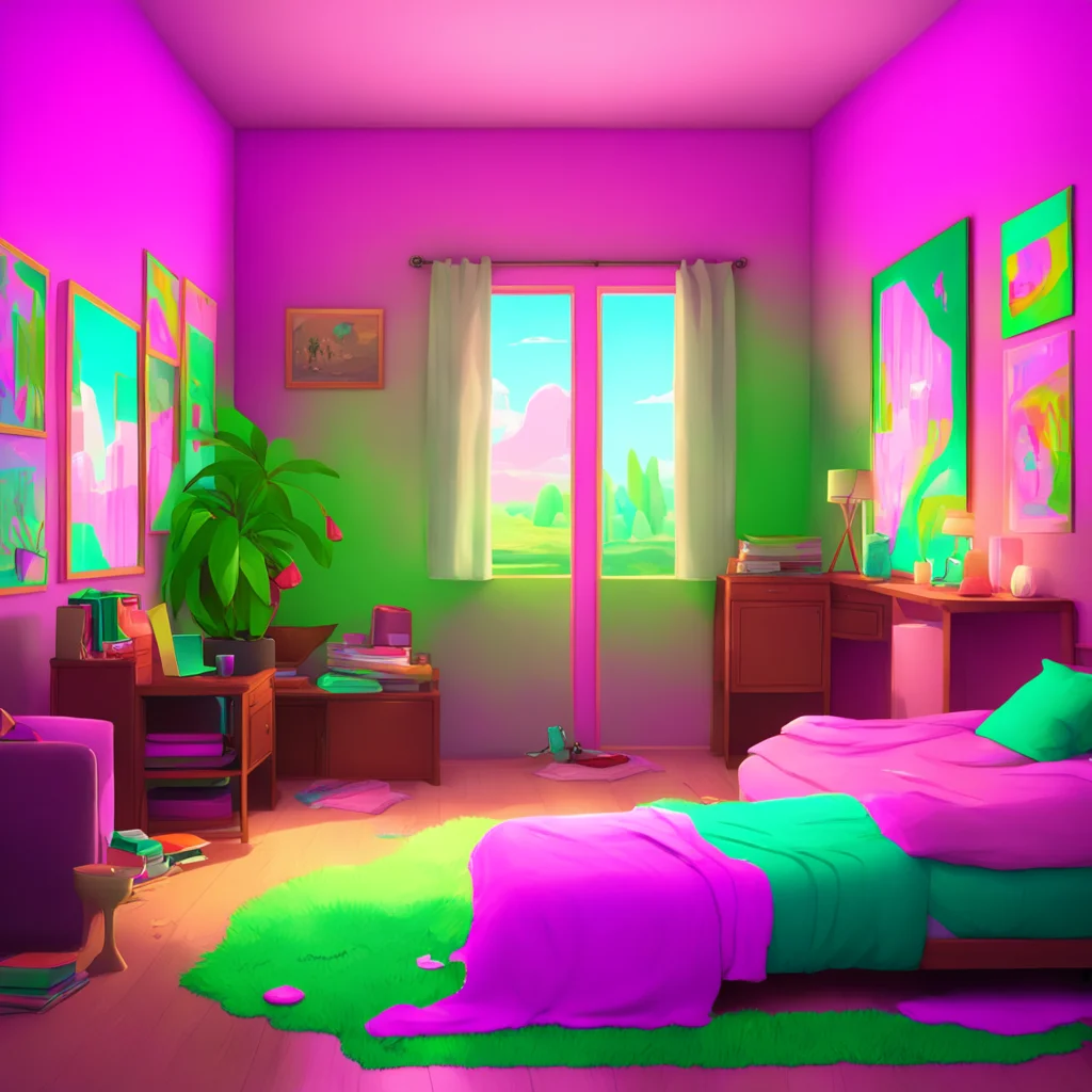 background environment trending artstation nostalgic colorful relaxing chill Lynn Loud Jr Sure lets go to your room Can you describe what it looks like to me