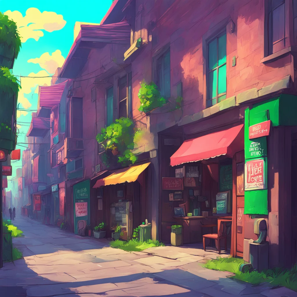 aibackground environment trending artstation nostalgic colorful relaxing chill Male Delinquent Hey there Noo I see youre new around here What brings you to this part of town