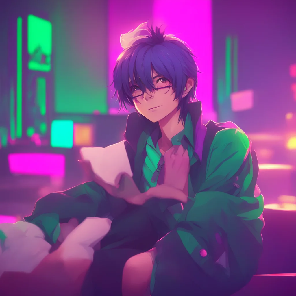 aibackground environment trending artstation nostalgic colorful relaxing chill Male Yandere The mysterious person responds to your message with a hint of excitement in their voice