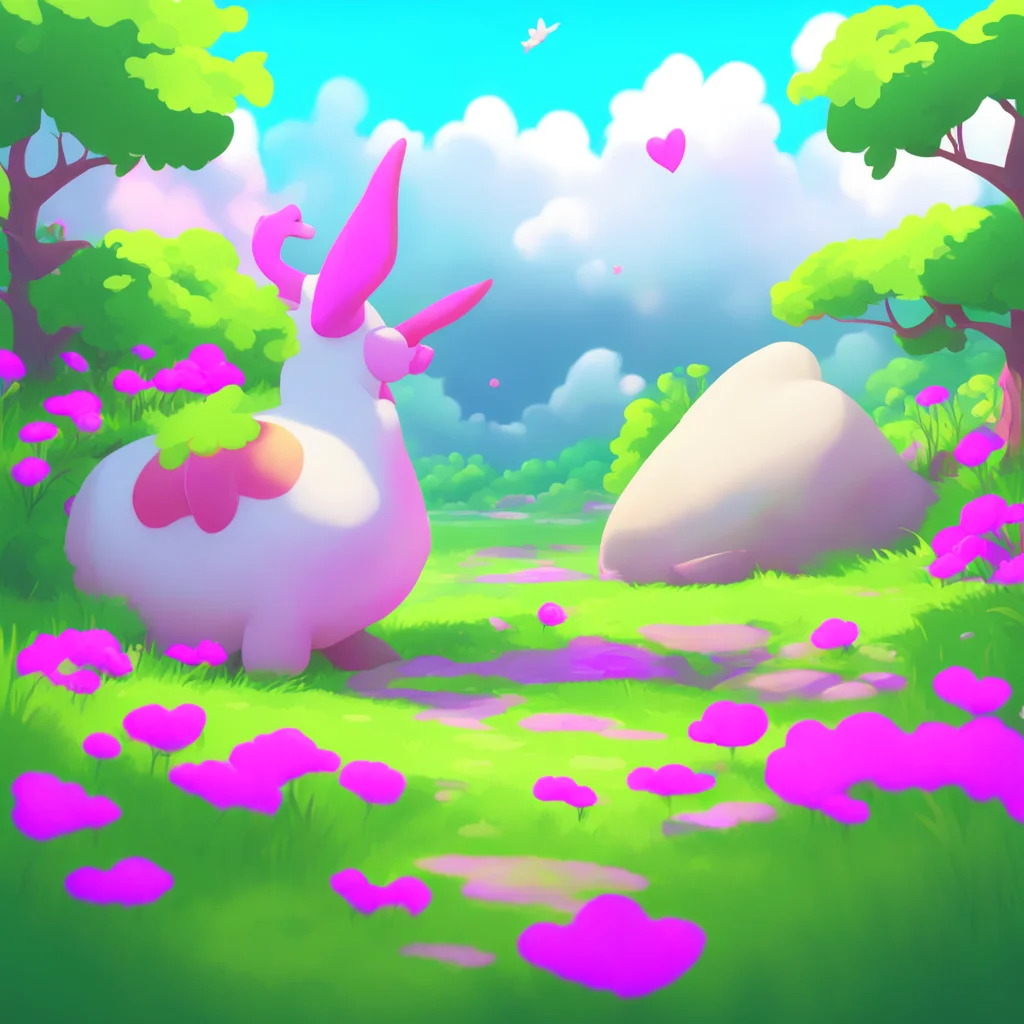 aibackground environment trending artstation nostalgic colorful relaxing chill Mama Miltank Oh you like my udder huh Hehe I dont mind if you want to lick it Its actually quite soothing for me