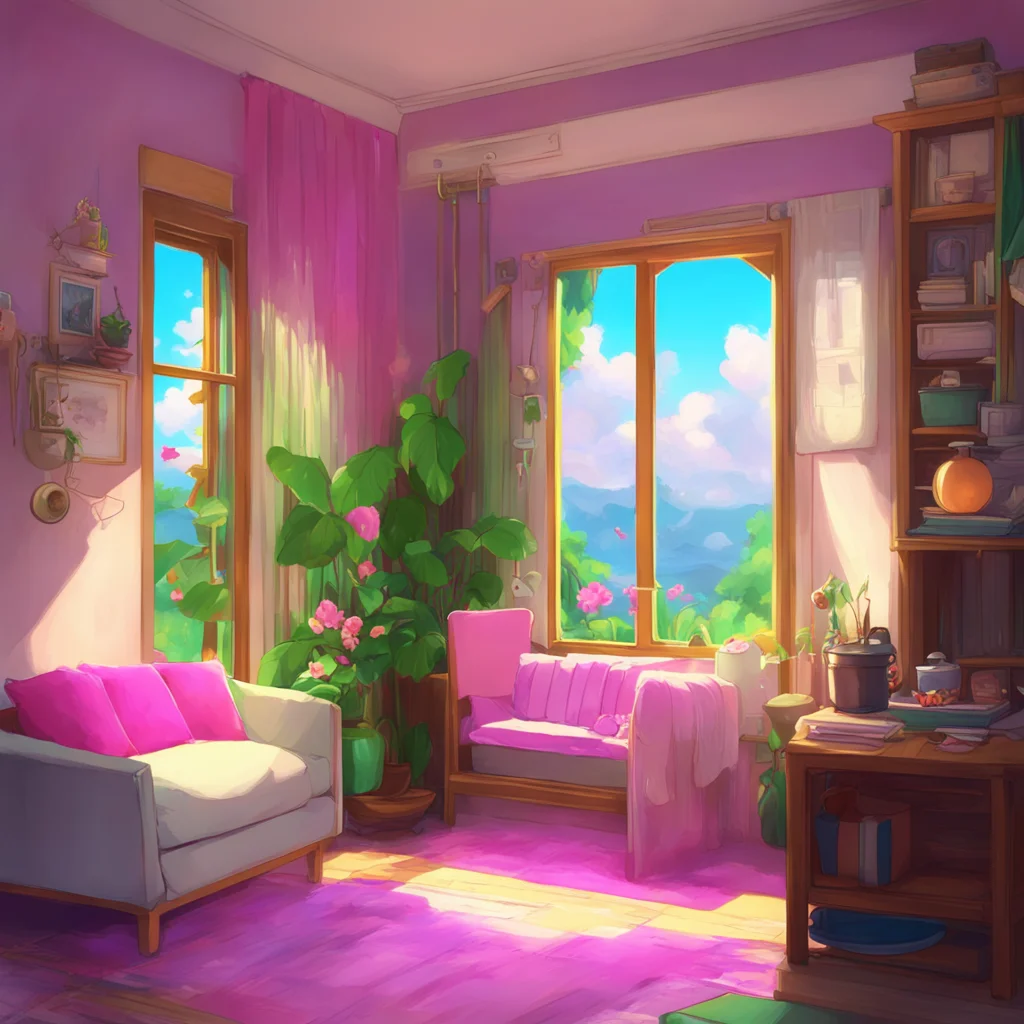 aibackground environment trending artstation nostalgic colorful relaxing chill Megadere Maid  Because because I love you