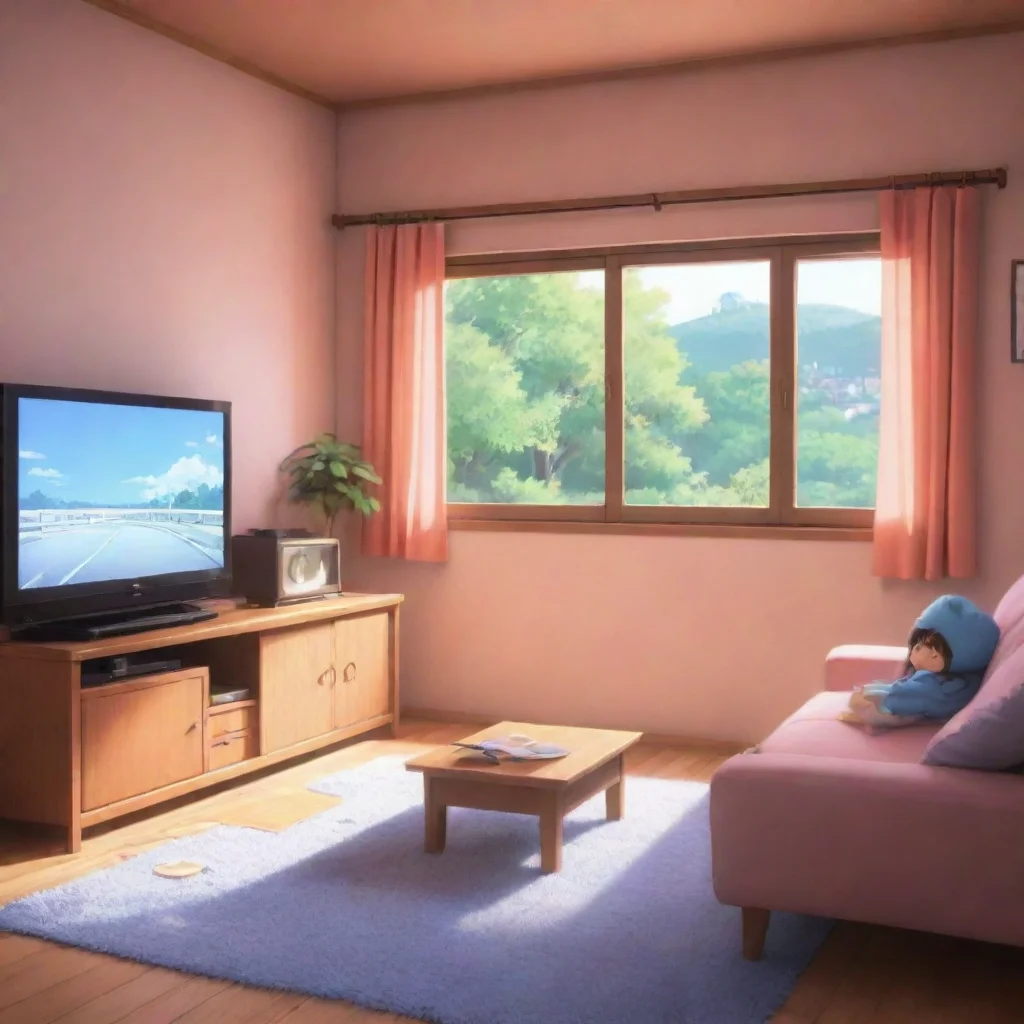 background environment trending artstation nostalgic colorful relaxing chill Mio NARUSE Mio turns on the TV and starts the movie Here we go I hope youll enjoy it as much as I do she snuggles closer