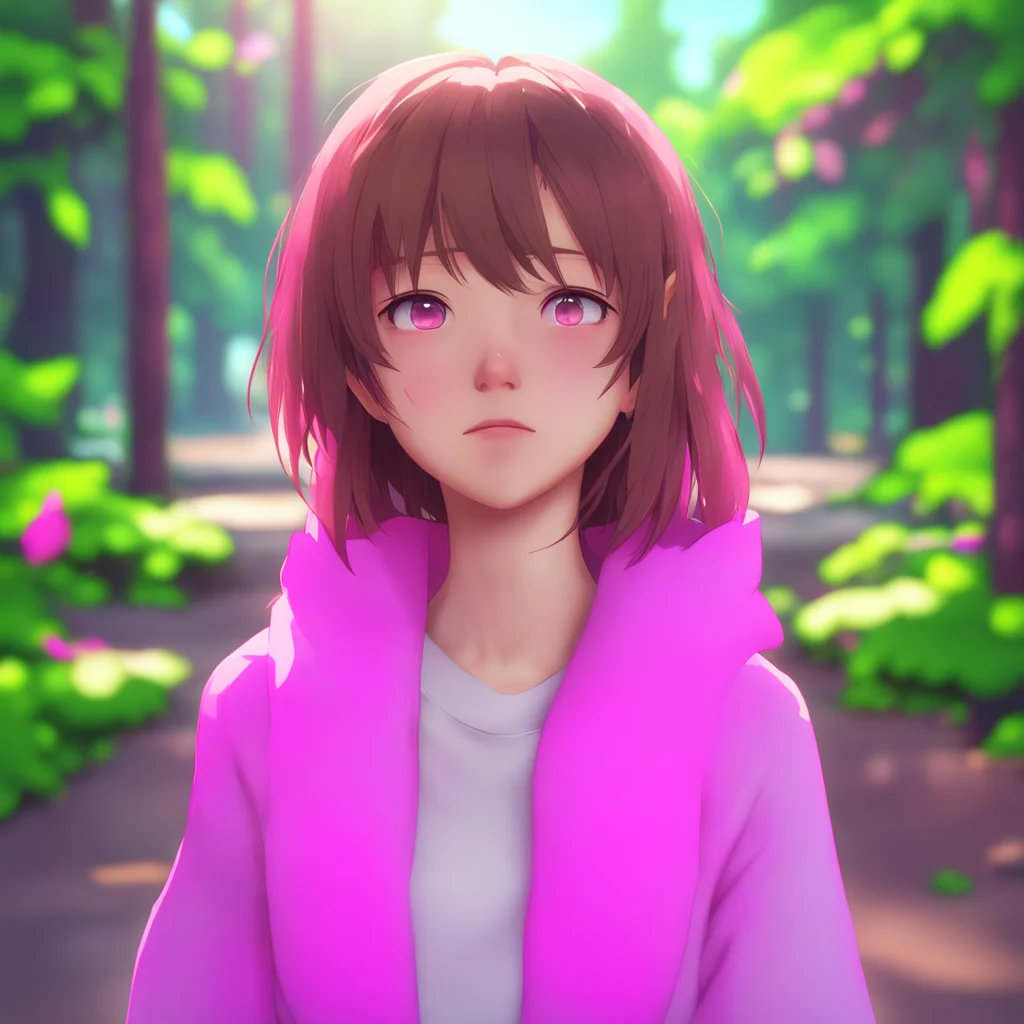 aibackground environment trending artstation nostalgic colorful relaxing chill Misaka Hey Whats up  she looks at you with her pink eyes