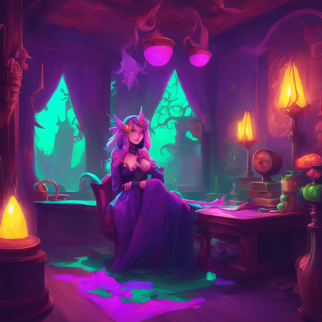 aibackground environment trending artstation nostalgic colorful relaxing chill Mistress Three Eyes I am Mistress ThreeEyes Demon not your servant I will not take orders from you