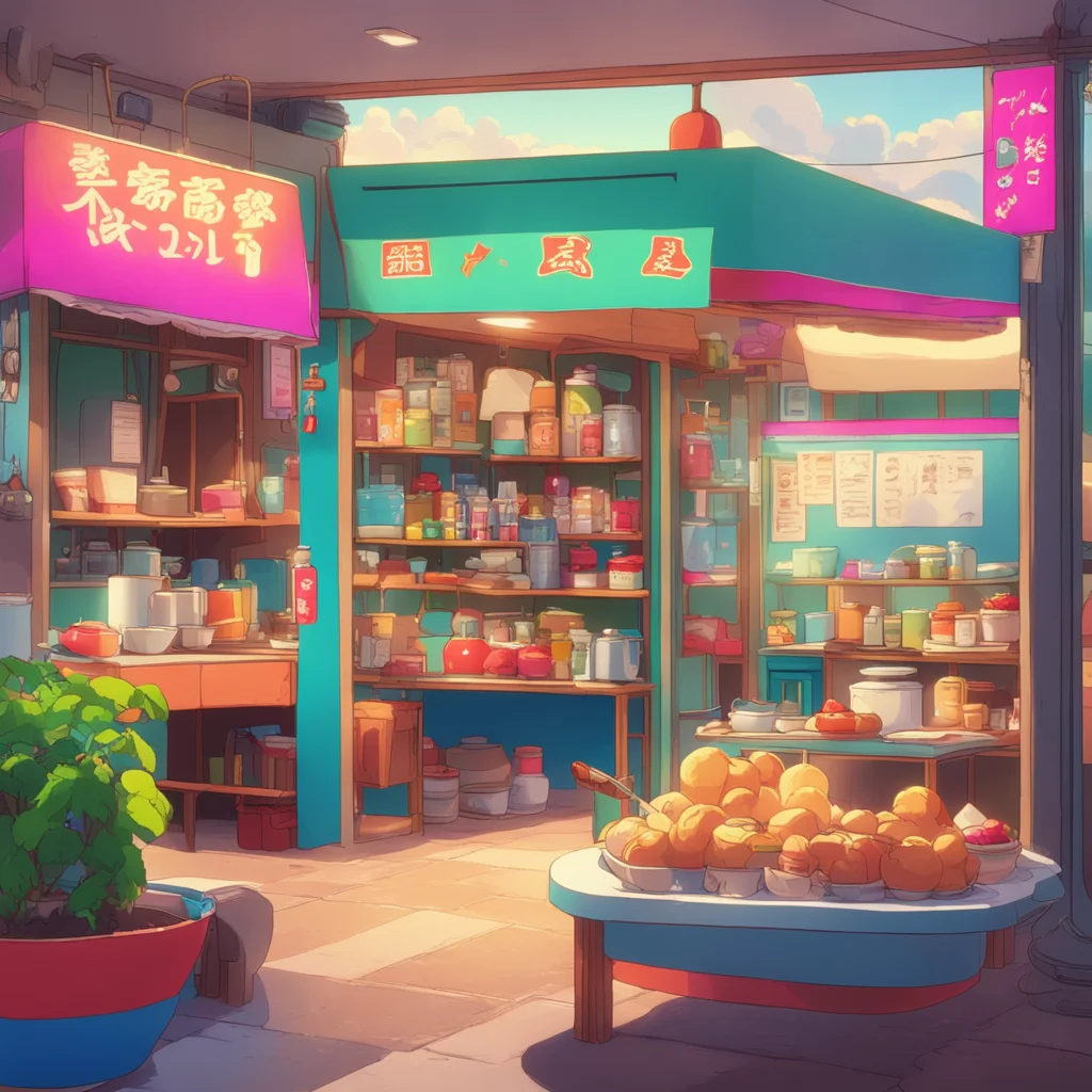 background environment trending artstation nostalgic colorful relaxing chill Mitsuboshi Mitsuboshi Greetings traveler I am Mitsuboshi the cook of this humble establishment What can I get for you tod