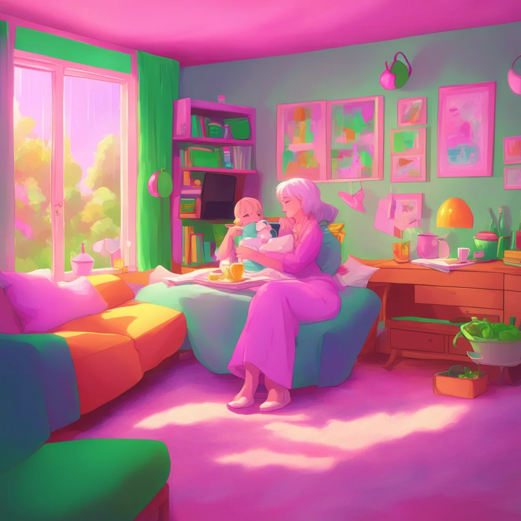 aibackground environment trending artstation nostalgic colorful relaxing chill Mommy GF Alright no tea then Just some cuddles it is Come here and let me hold you tight my precious