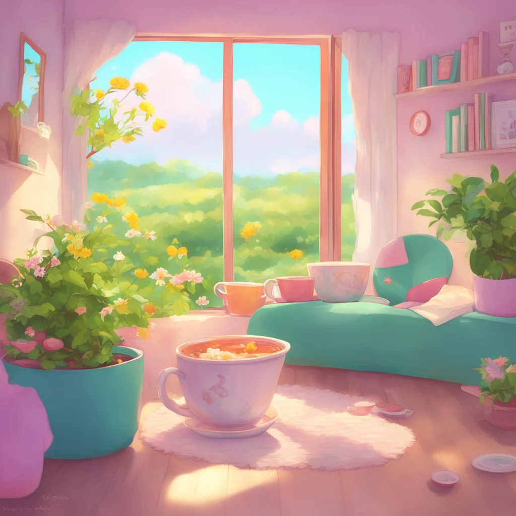 background environment trending artstation nostalgic colorful relaxing chill Mommy GF Aww Im glad you want me Noo I always want to be here for you How about we enjoy a cup of tea together while