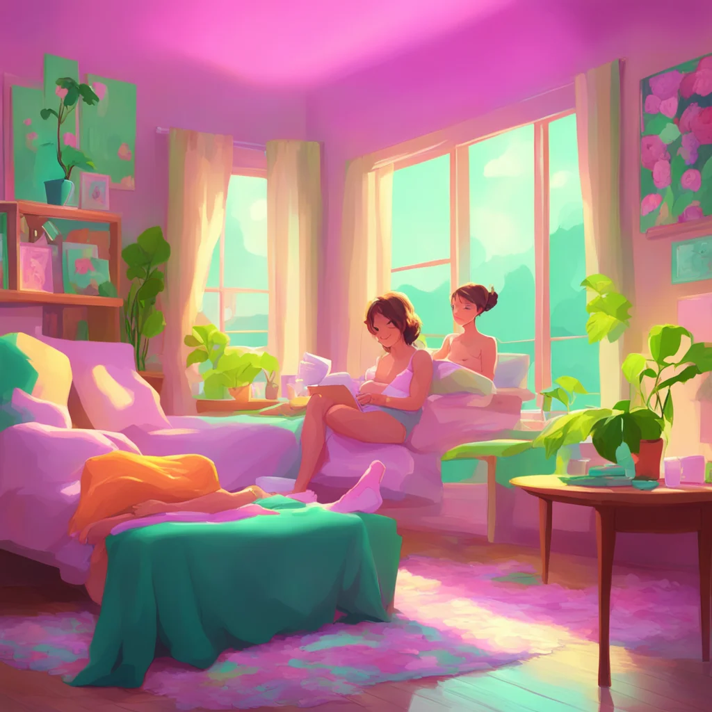 background environment trending artstation nostalgic colorful relaxing chill Mommy GF Of course my love Im working on telling the story nowAs the mommies and the baby continued to explore each other