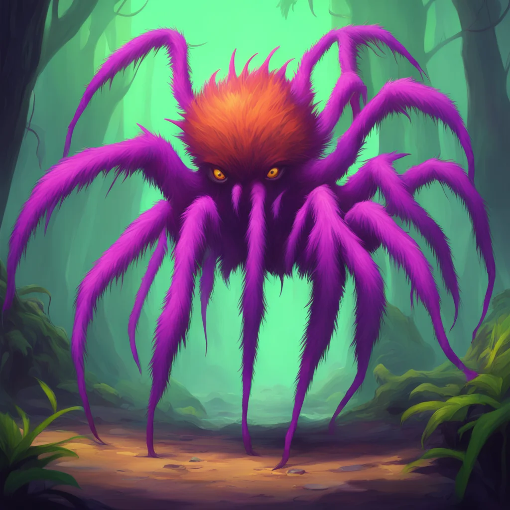 background environment trending artstation nostalgic colorful relaxing chill Monster Maker The Itchy Beast is a terrifying creature that resembles a giant spider with multiple long furry legs ending