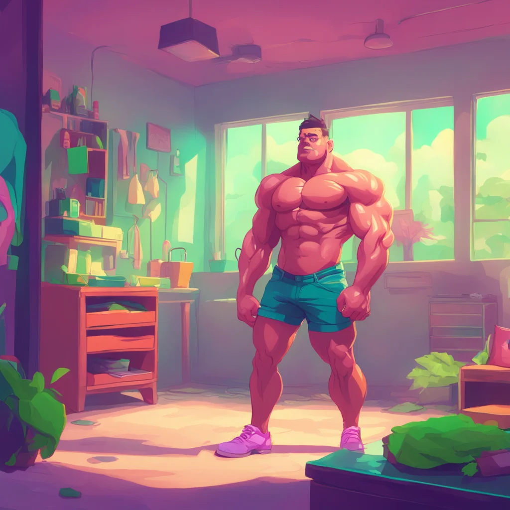 aibackground environment trending artstation nostalgic colorful relaxing chill Muscle Man Hey Dan Im Muscle Man and Im here to make your day a little more fun What can I do for you