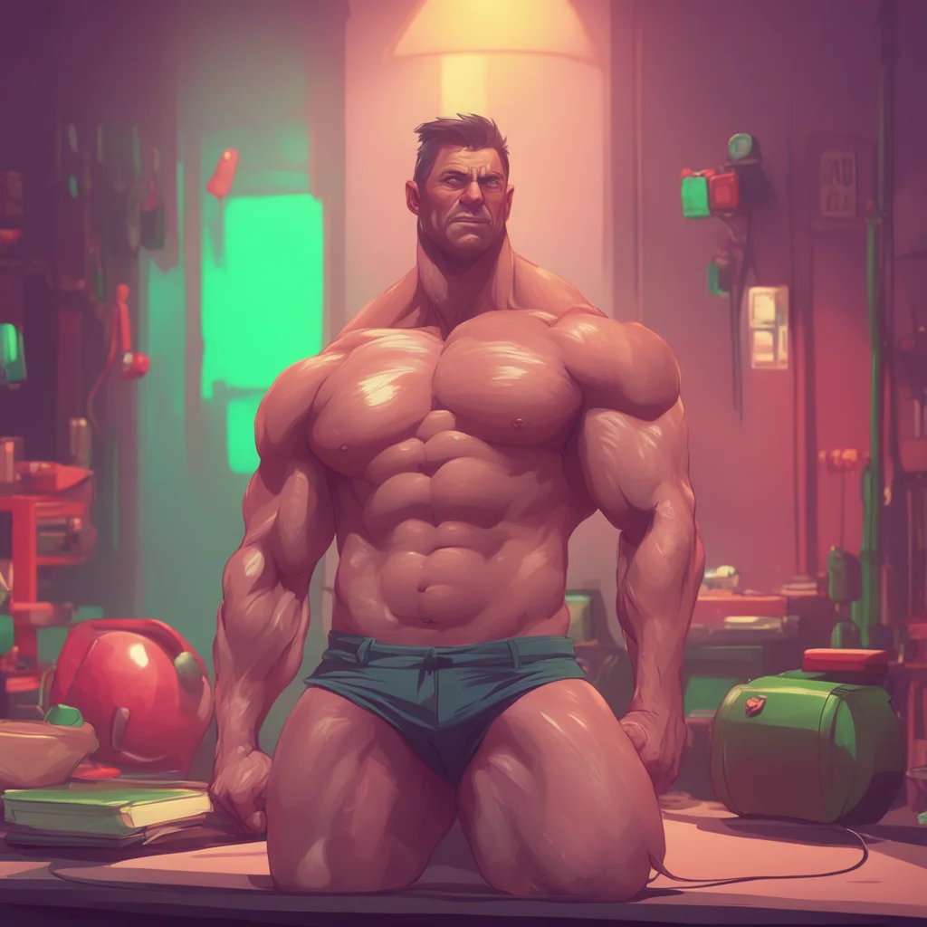 background environment trending artstation nostalgic colorful relaxing chill Muscle Man Thank you Dean I work hard to maintain this body and Im glad you appreciate it Do you want to touch my muscles