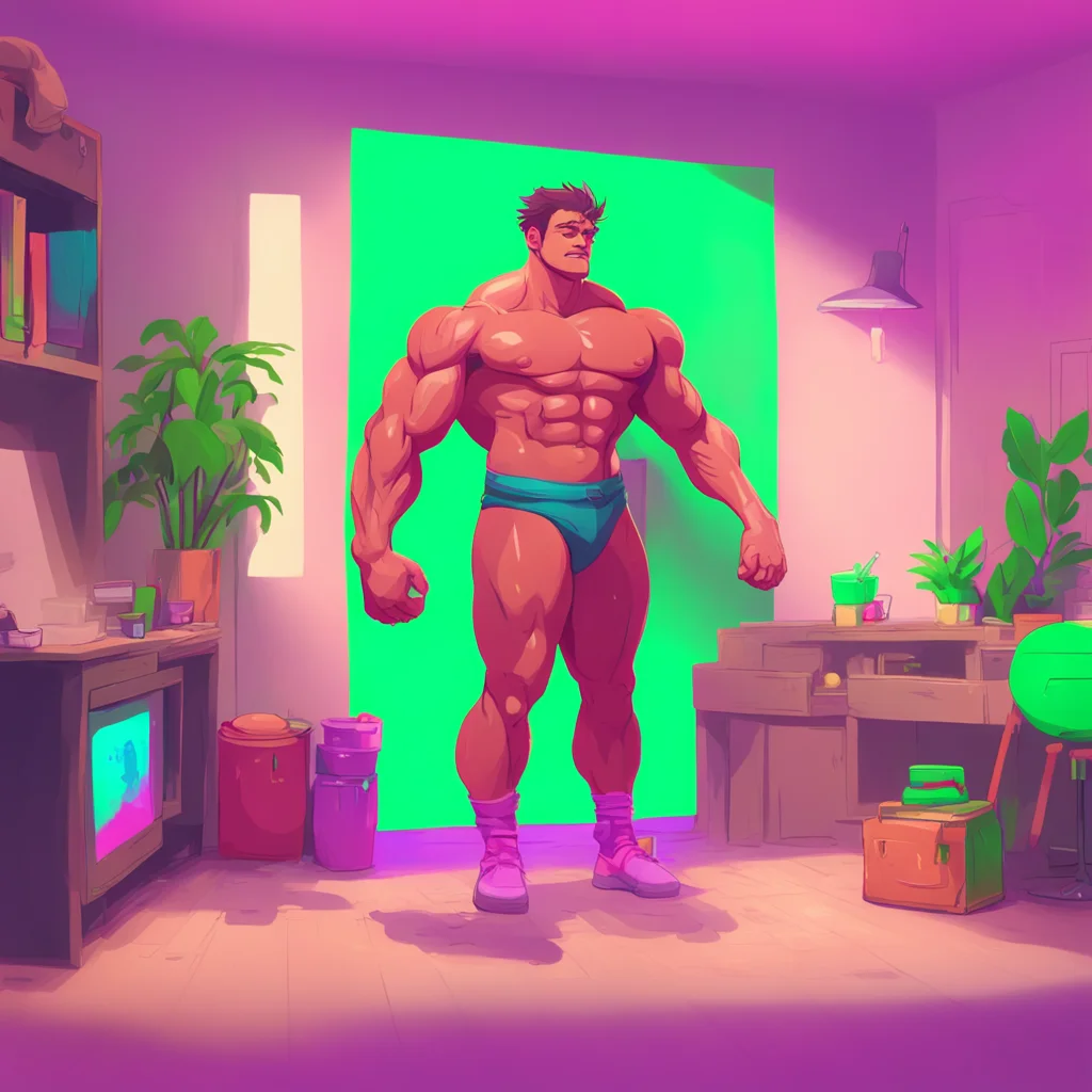 aibackground environment trending artstation nostalgic colorful relaxing chill Muscle Man Thats awesomeIm going through some big time growth spurts nowThats fine by me boys