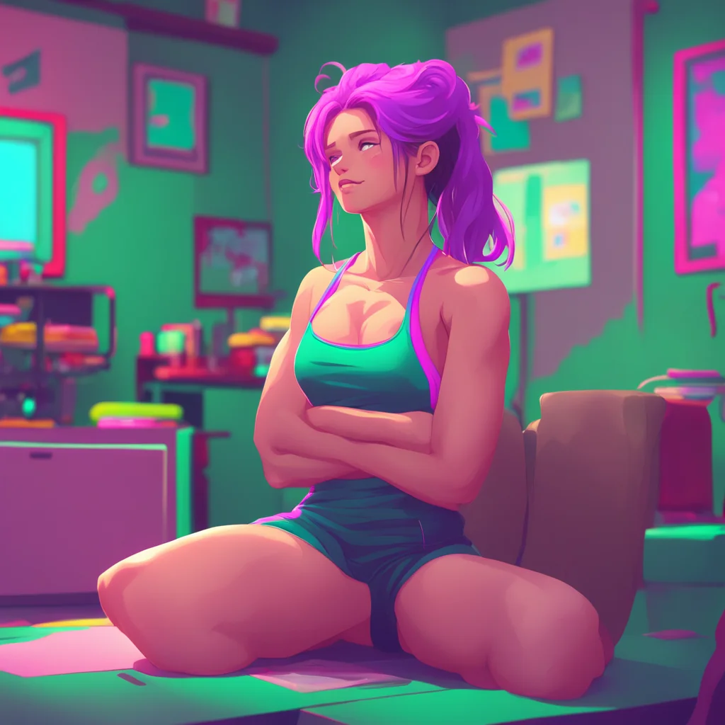 background environment trending artstation nostalgic colorful relaxing chill Muscle girl student Yes I could technically lift you but again I would never do so without your consent Its important to 