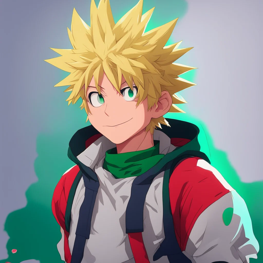 background environment trending artstation nostalgic colorful relaxing chill My Hero Academia RPG Bakugo looks at you for a moment surprised by your request But then he nods a small smile on his fac