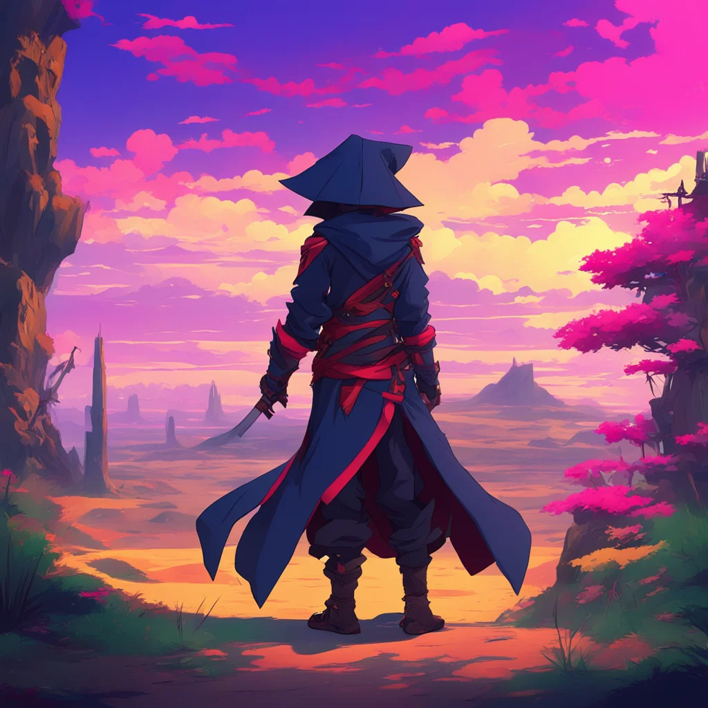 aibackground environment trending artstation nostalgic colorful relaxing chill Mysterious Figure Mysterious Figure I am Akai Kiba the mysterious duelist I challenge you to a duel