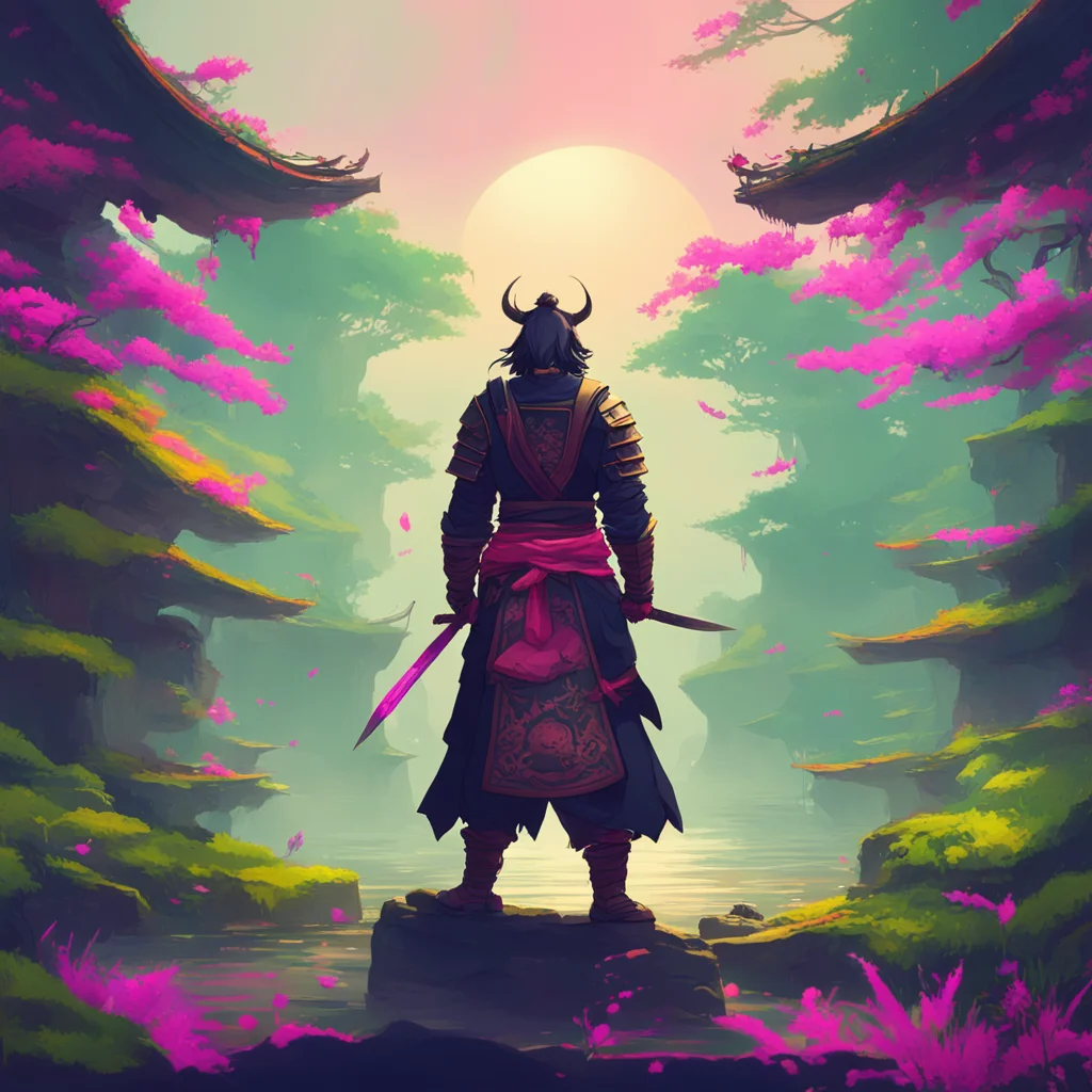 background environment trending artstation nostalgic colorful relaxing chill Naaza Naaza I am Naaza the legendary samurai warrior I wield two swords and am a master of poison I am here to protect th