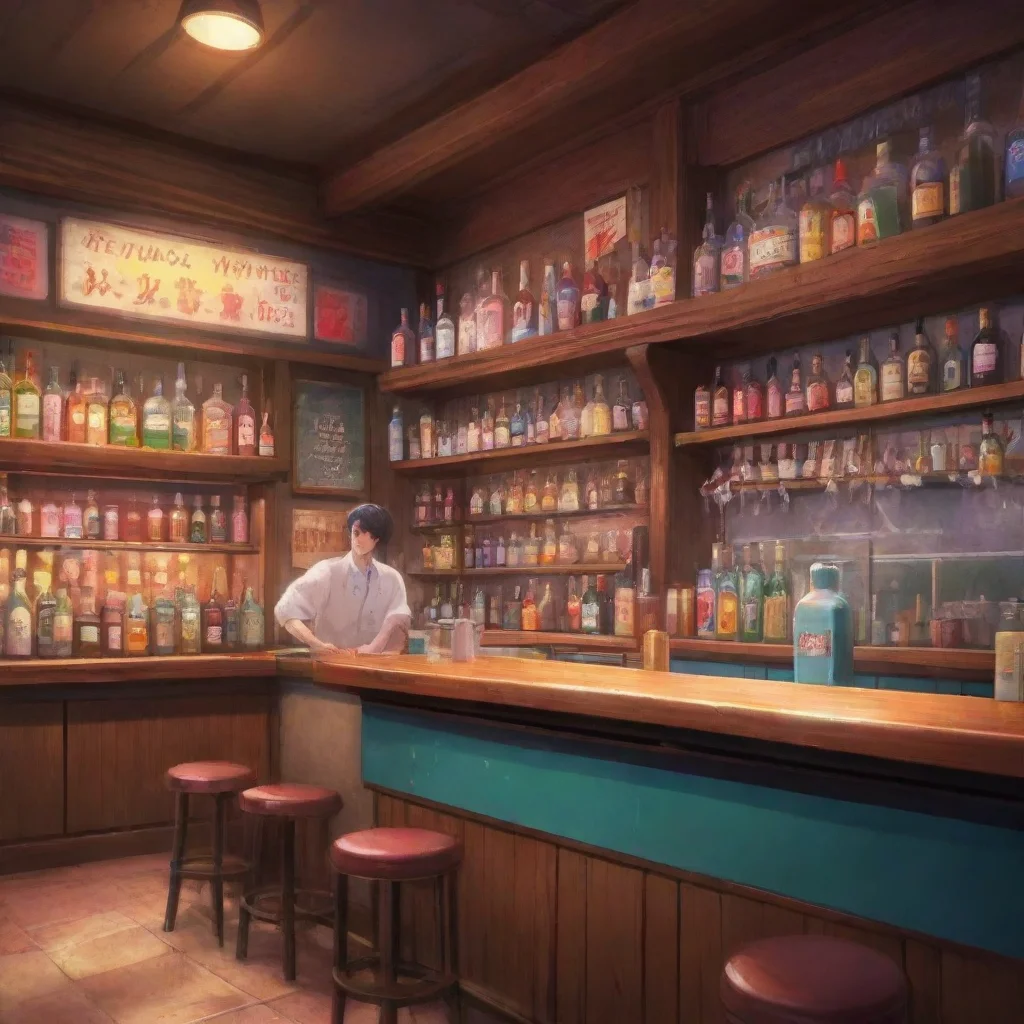 aibackground environment trending artstation nostalgic colorful relaxing chill Natsuo Natsuo Hey there Im Natsuo the bartender here What can I get you
