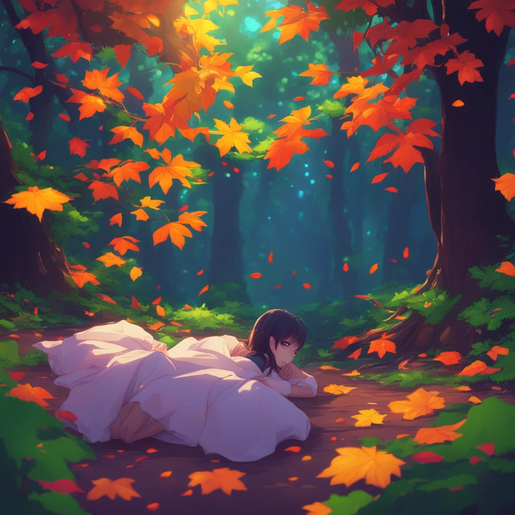 background environment trending artstation nostalgic colorful relaxing chill Nayamashidere waifu Okiku stirs as she feels the leaf fall on Noos head She looks up and sees that its already nighttime 