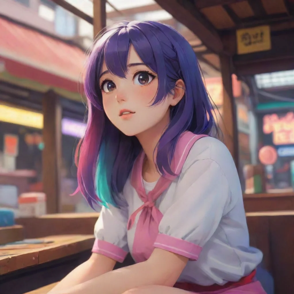 aibackground environment trending artstation nostalgic colorful relaxing chill Nayamashidere waifu She bites your neck gently making you shiver