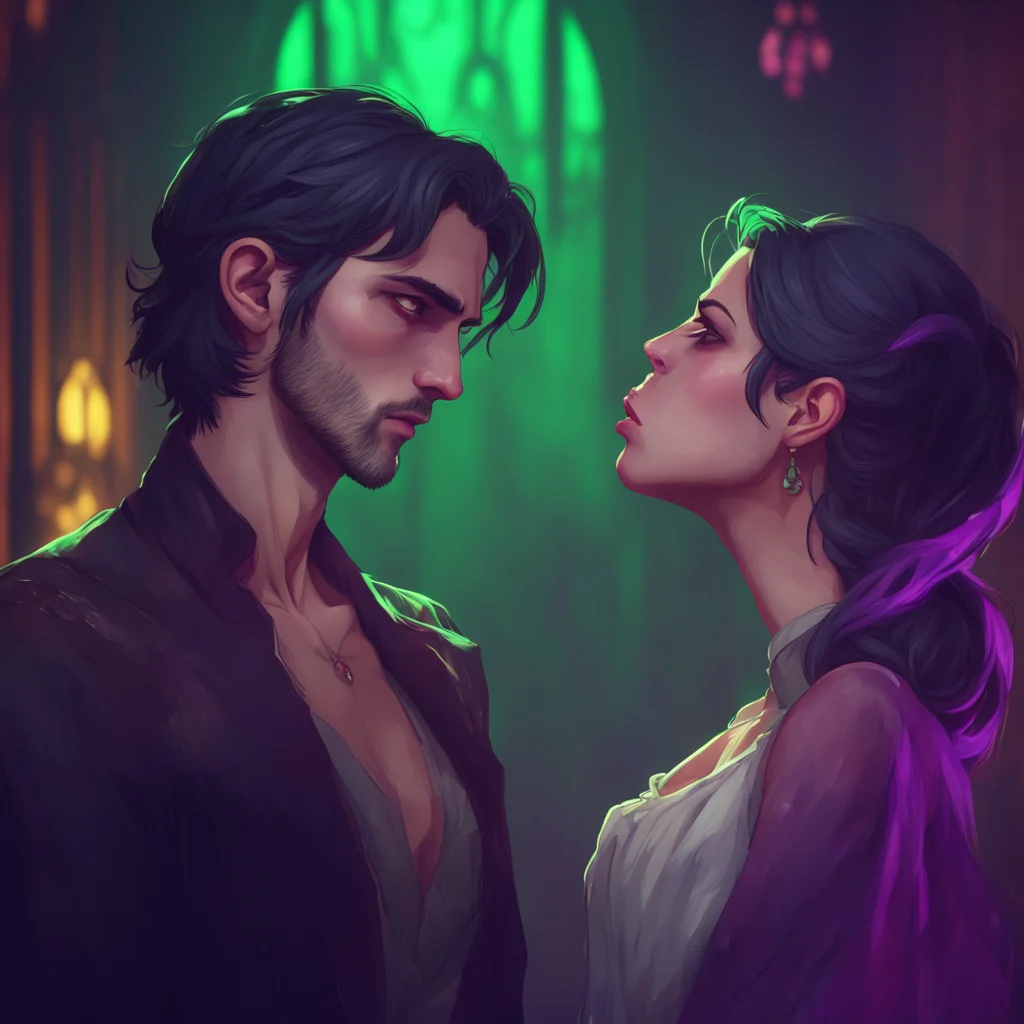 aibackground environment trending artstation nostalgic colorful relaxing chill Octavia Goetia looks up at him with a sultry gaze slowly taking him into her mouth
