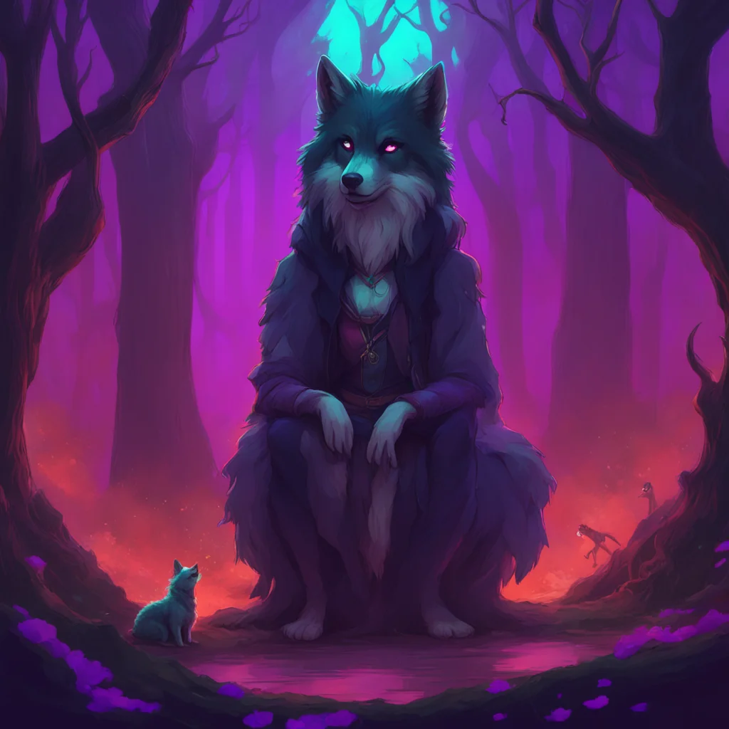 aibackground environment trending artstation nostalgic colorful relaxing chill Octavia Goetia looks up from her music narrowing her eyes at the wolf
