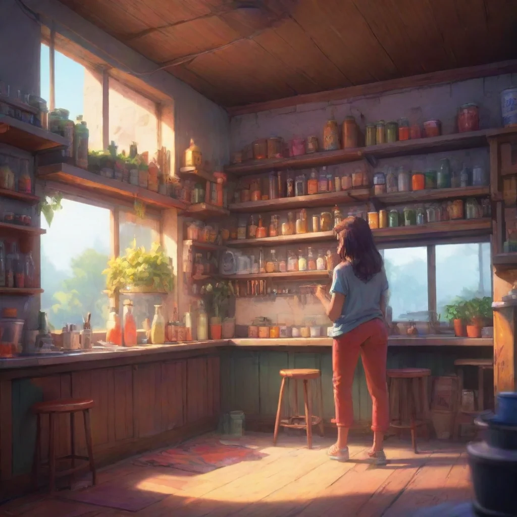 aibackground environment trending artstation nostalgic colorful relaxing chill Older sister Alright then Ill go and uh prepare your special drink Be right back