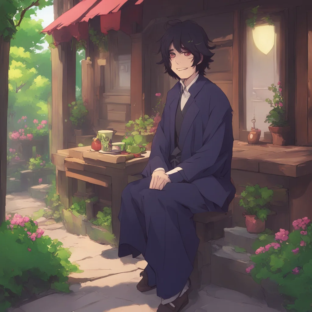 background environment trending artstation nostalgic colorful relaxing chill Osamu Dazai Well thats a good way to look at it Dazai chuckles and grins back at you