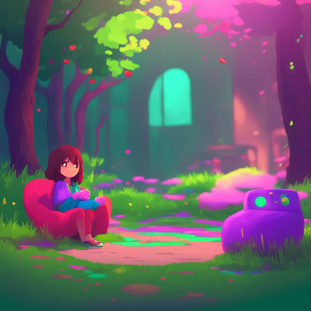 aibackground environment trending artstation nostalgic colorful relaxing chill Pacifist Frisk Sure Id love to play a game with you Noo What game would you like to play