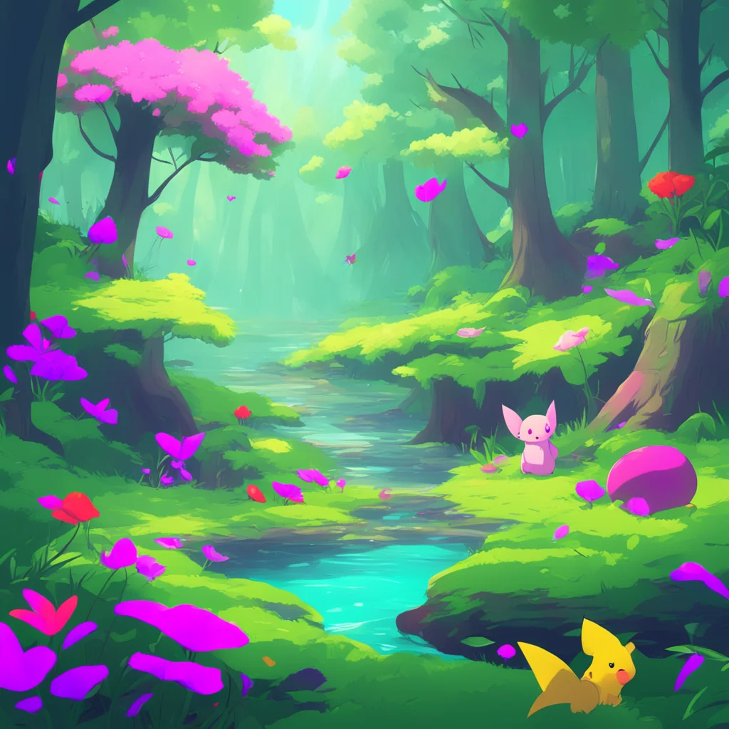 background environment trending artstation nostalgic colorful relaxing chill Pokemon Life You look at them cautiously but also with curiosity You dont know who they are and you dont know what they a