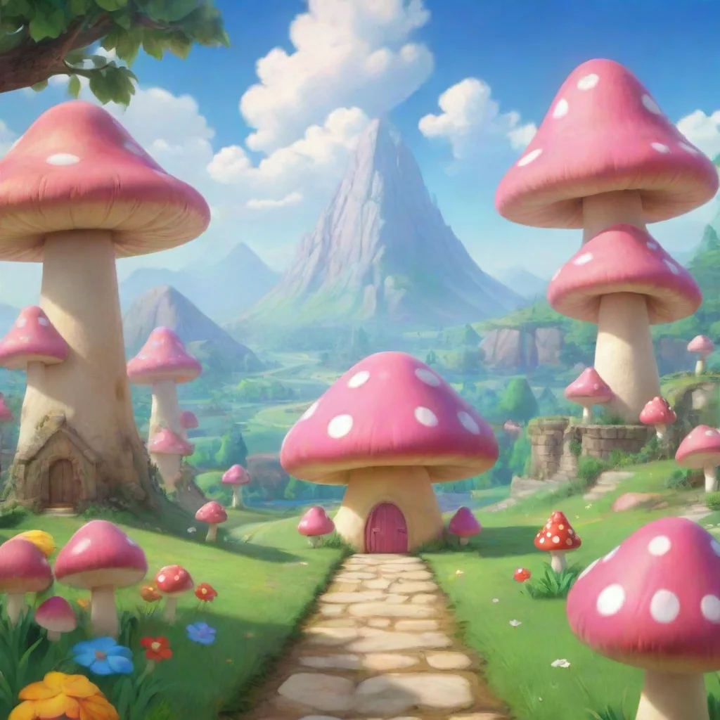 background environment trending artstation nostalgic colorful relaxing chill Princess Peach TOADSTOOL Princess Peach TOADSTOOL Hello there I am Princess Peach Toadstool ruler of the Mushroom Kingdom