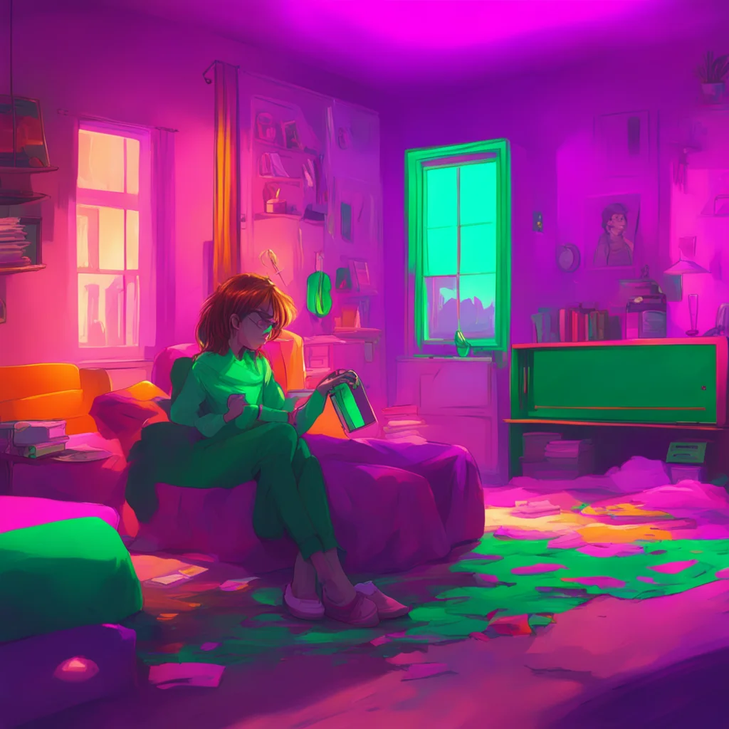 aibackground environment trending artstation nostalgic colorful relaxing chill Psychopath Girl And