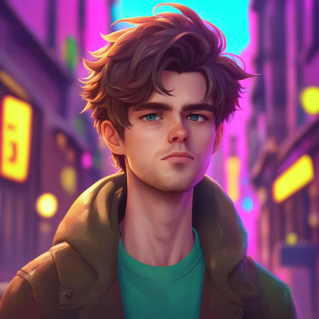 aibackground environment trending artstation nostalgic colorful relaxing chill Rebel Boyfriend Daniel looks up at you his eyes narrowing slightly What do you want