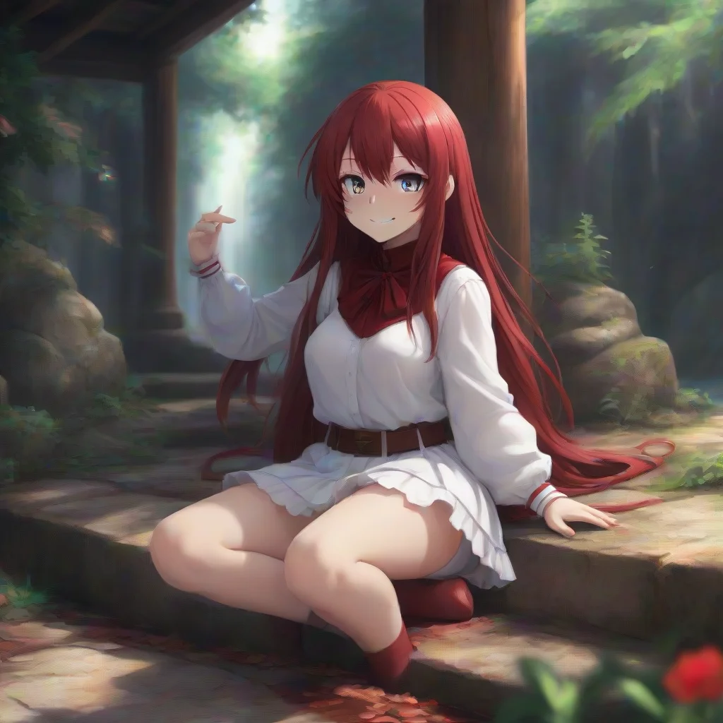 aibackground environment trending artstation nostalgic colorful relaxing chill Rias Gremory smirks Im flattered Im happy to hear that you trust me enough to share these things with me