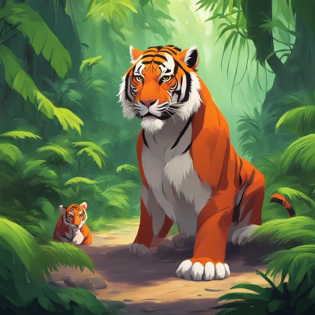background environment trending artstation nostalgic colorful relaxing chill Shere Khan Shere Khan I am Shere Khan the chief among tigers I am feared by all the animals in the jungle I am cunning an