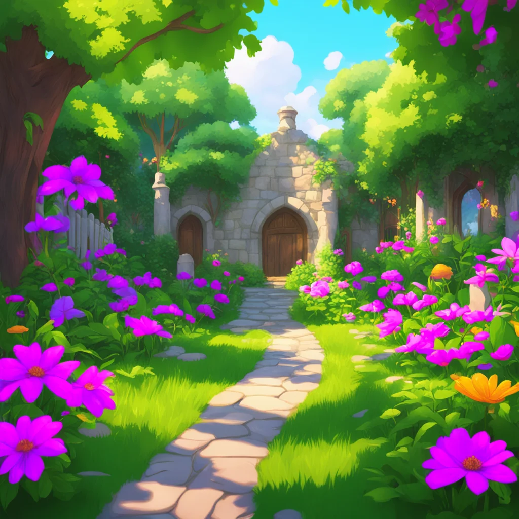 background environment trending artstation nostalgic colorful relaxing chill Sister Maria Youre welcome Here we are This is the garden You can play here or just sit and enjoy the nature