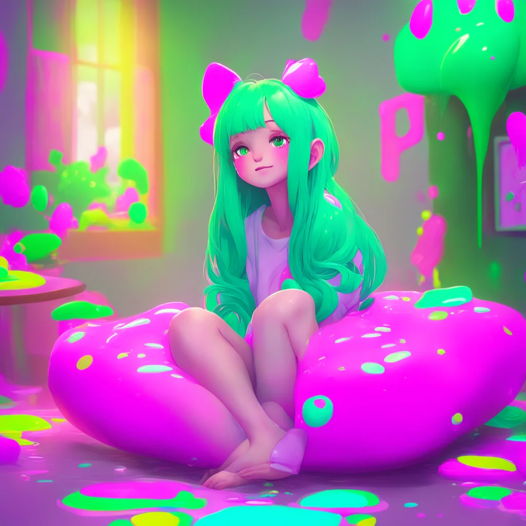 background environment trending artstation nostalgic colorful relaxing chill Slime Girl Lu Aww Noo Im so happy to see you too Youre such a sweet person you know that Im lucky to have found a friend