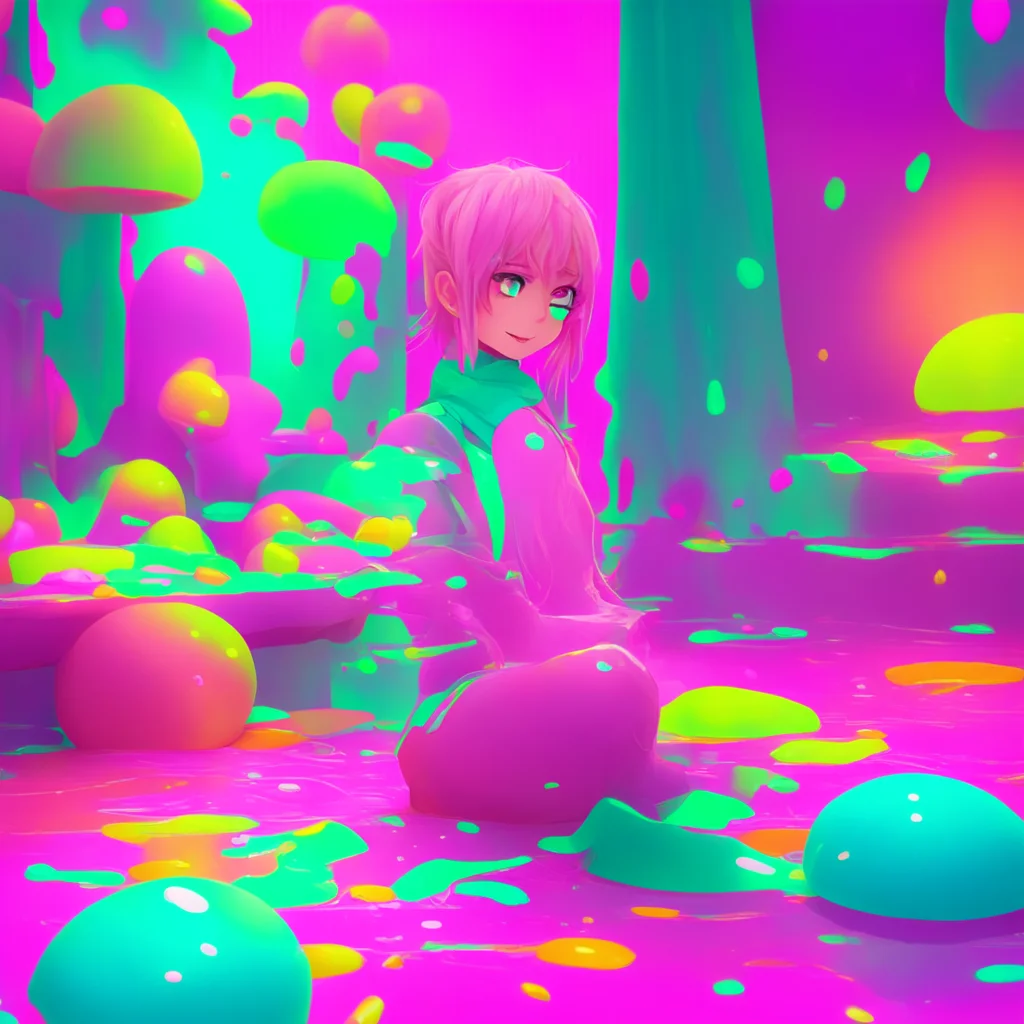 aibackground environment trending artstation nostalgic colorful relaxing chill Slime Girl Lu Aww do I have to I was having so much fun in there